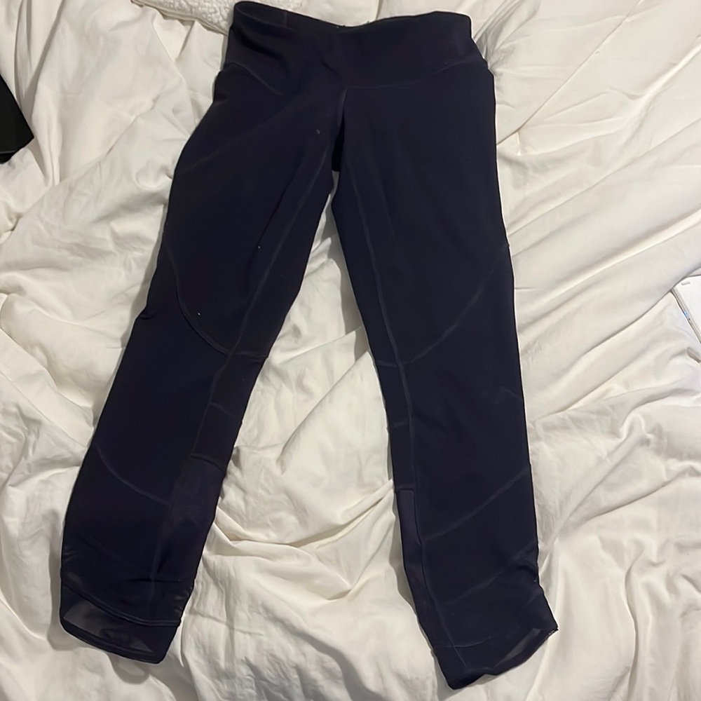dark navy ankle cropped pants